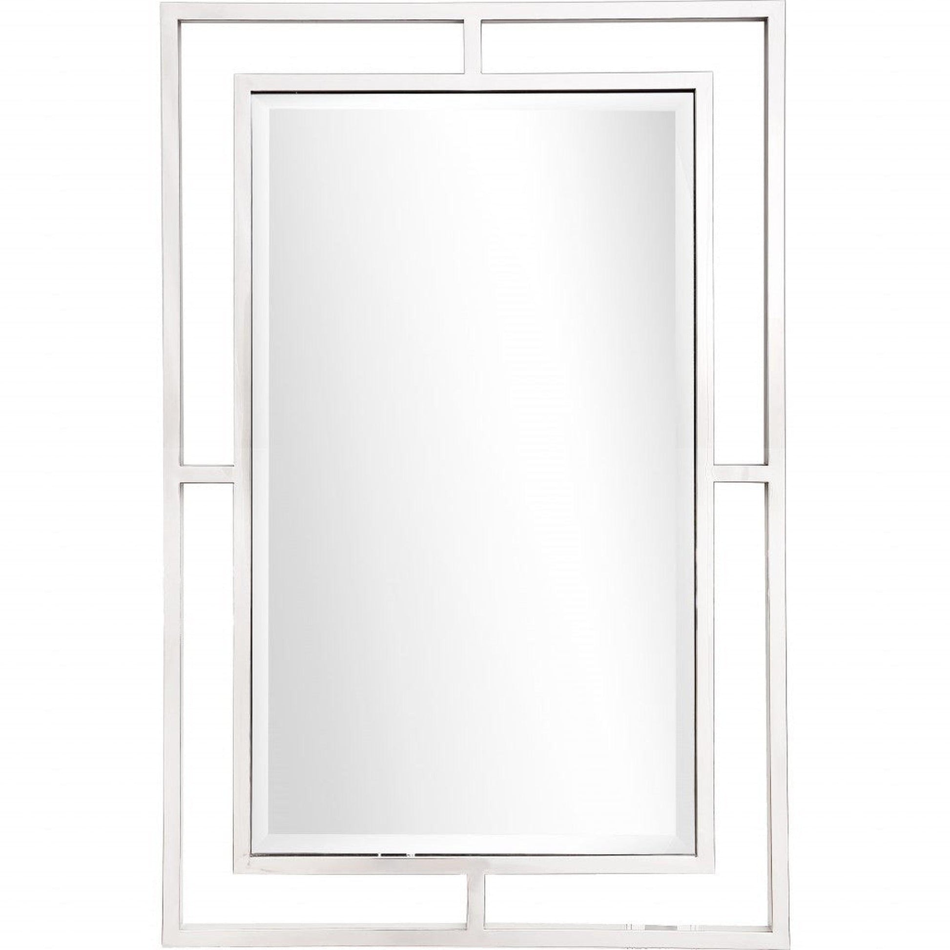 HomeRoots Silver Chic Rectangular Wall Mirror