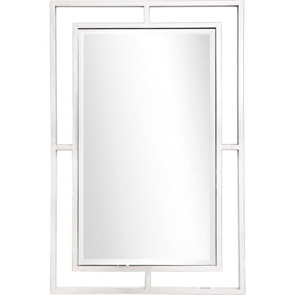 HomeRoots Silver Chic Rectangular Wall Mirror