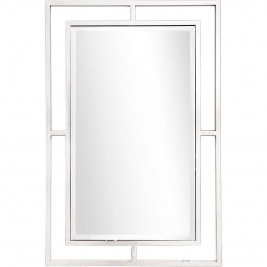 HomeRoots Silver Chic Rectangular Wall Mirror