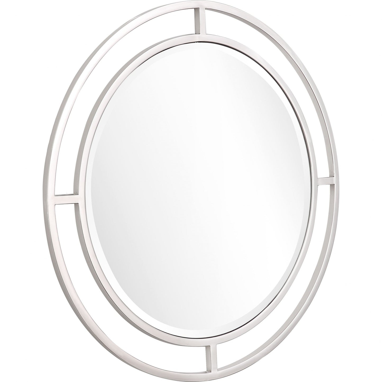 HomeRoots Silver Chic Round Wall Mirror