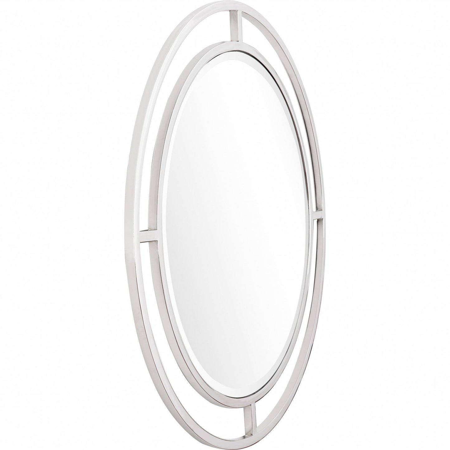 HomeRoots Silver Chic Round Wall Mirror