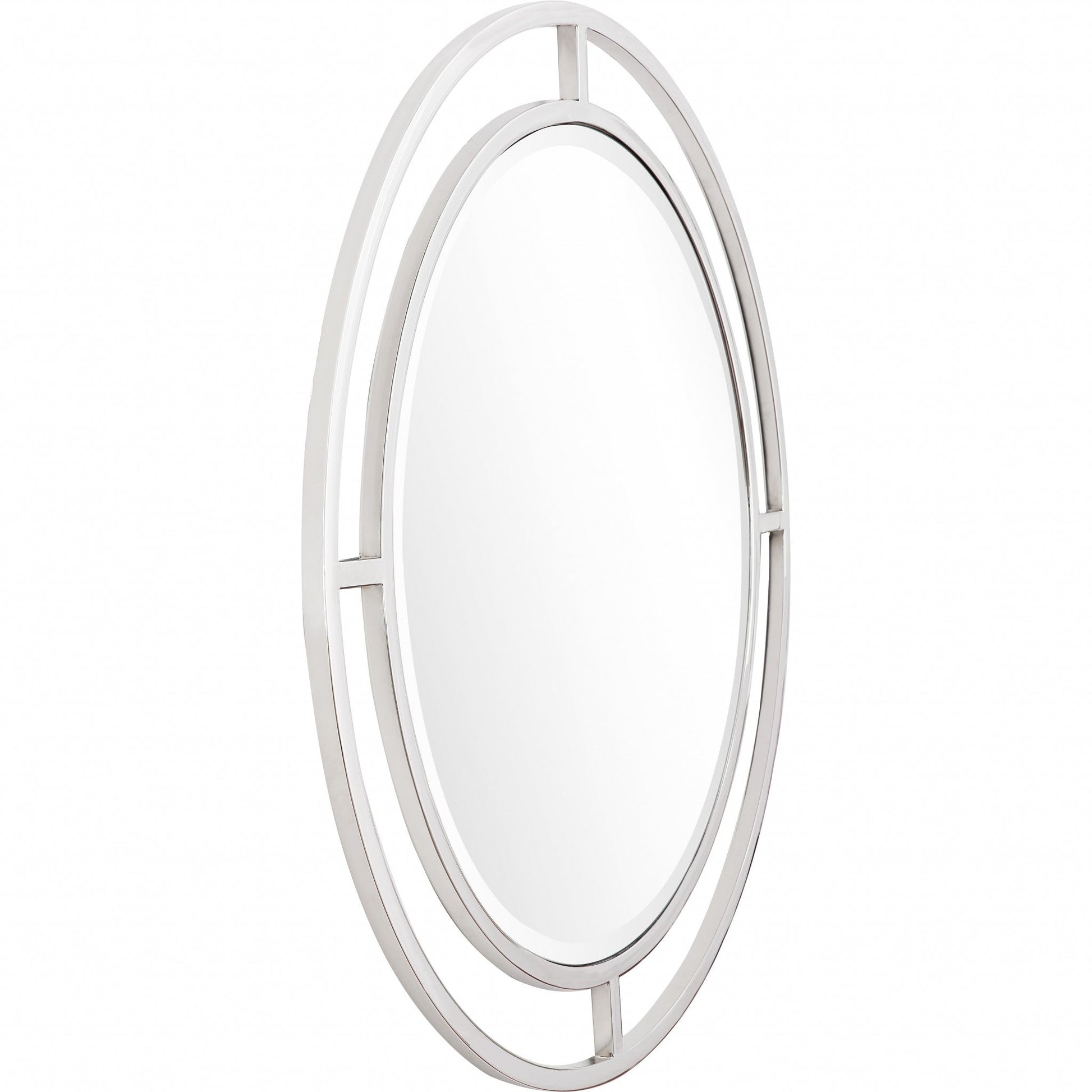 HomeRoots Silver Chic Round Wall Mirror