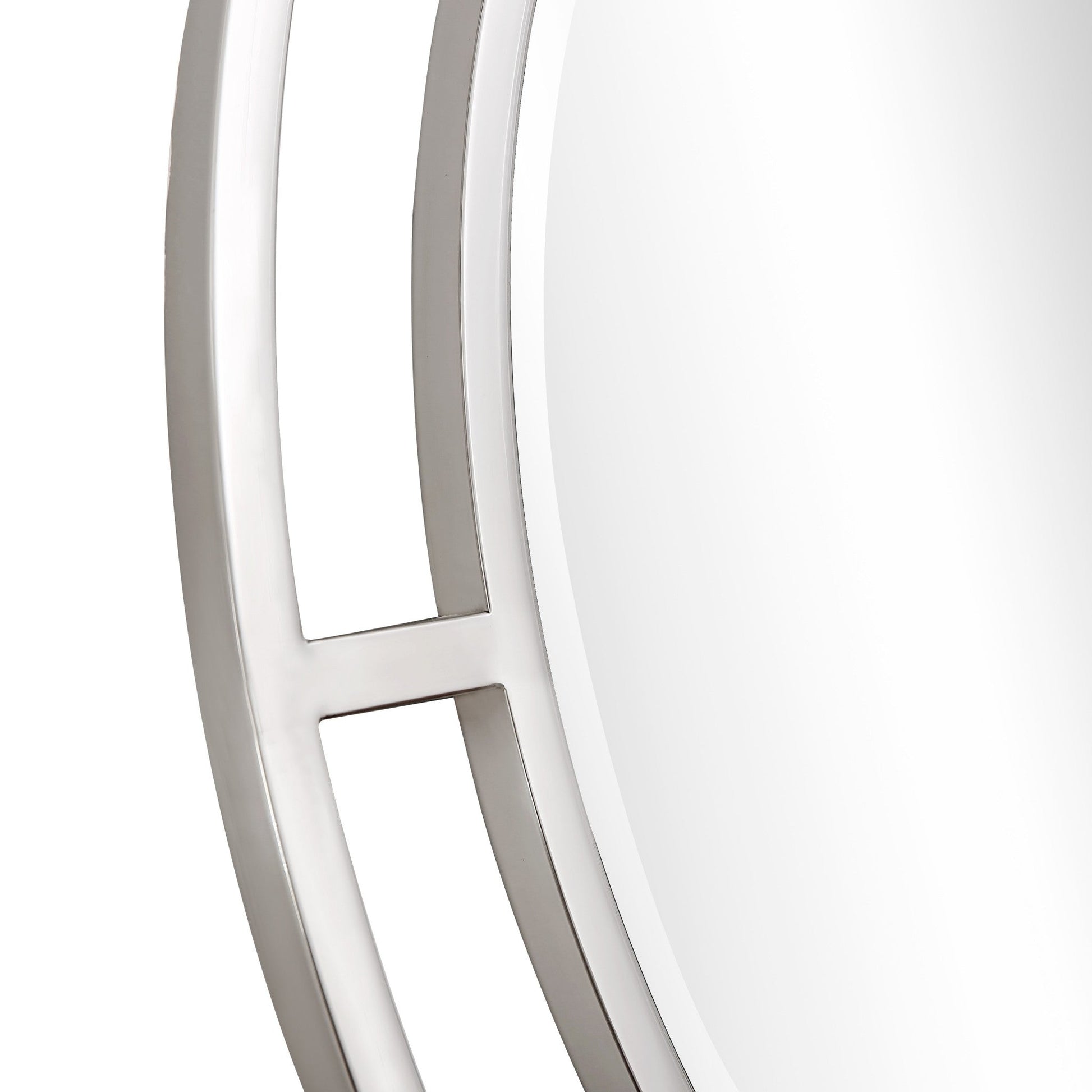 HomeRoots Silver Chic Round Wall Mirror