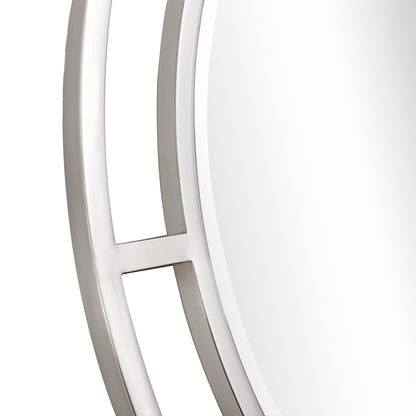 HomeRoots Silver Chic Round Wall Mirror