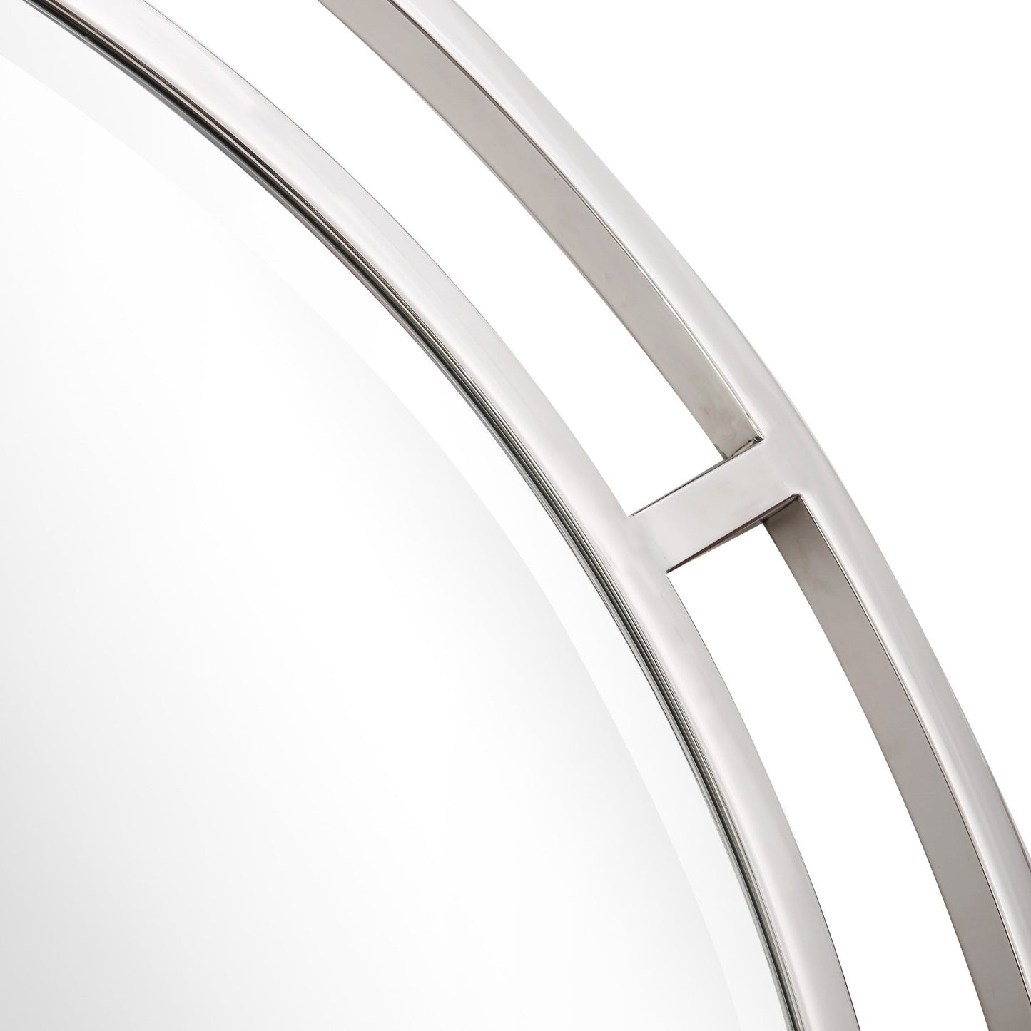 HomeRoots Silver Chic Round Wall Mirror