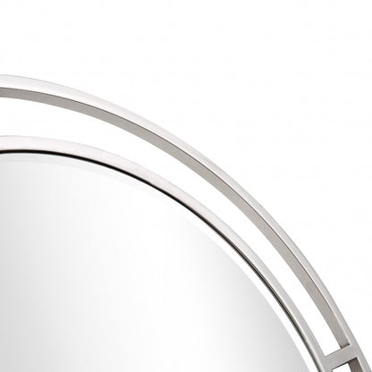 HomeRoots Silver Chic Round Wall Mirror