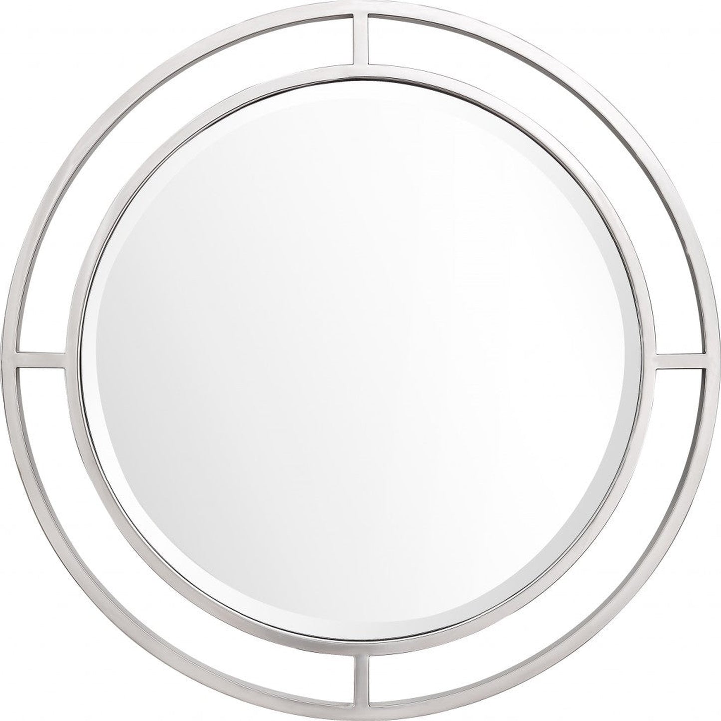 HomeRoots Silver Chic Round Wall Mirror