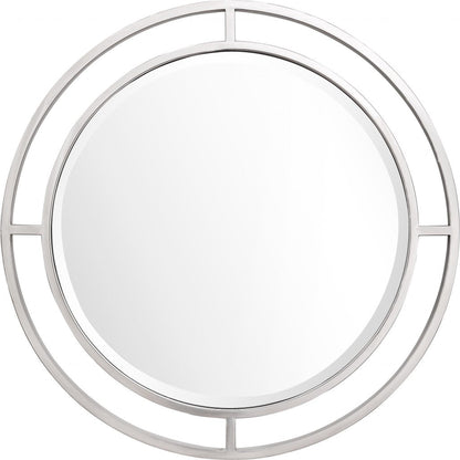 HomeRoots Silver Chic Round Wall Mirror