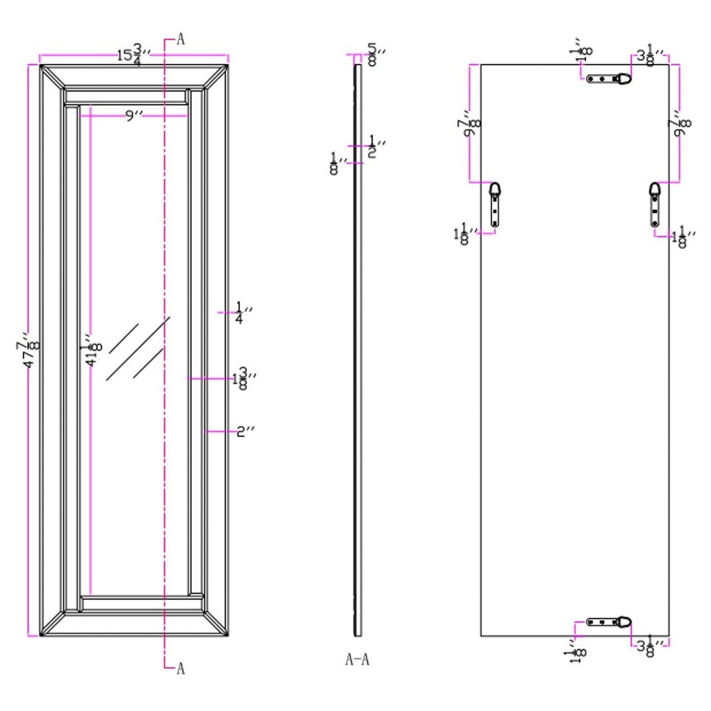 HomeRoots Silver Classic Full Length Mirror