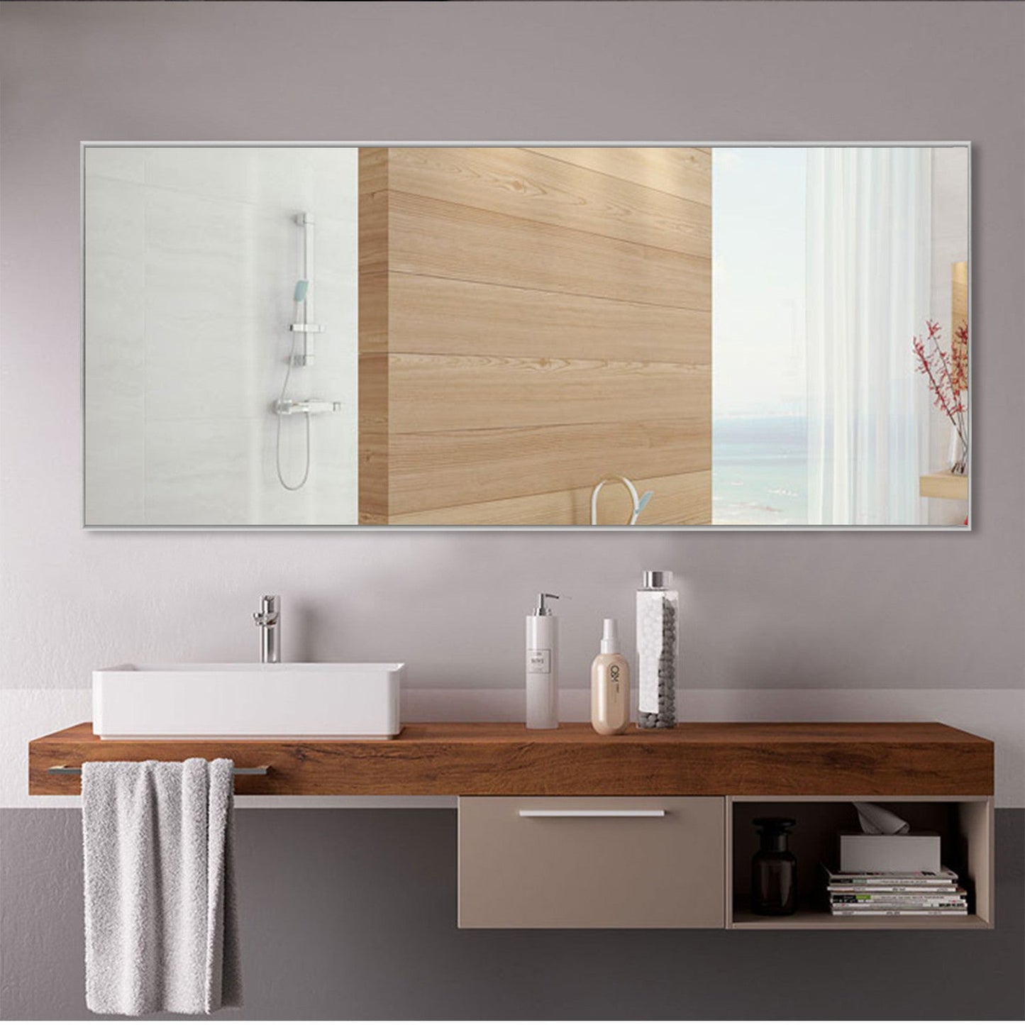 HomeRoots Silver Framed Wall Mirror