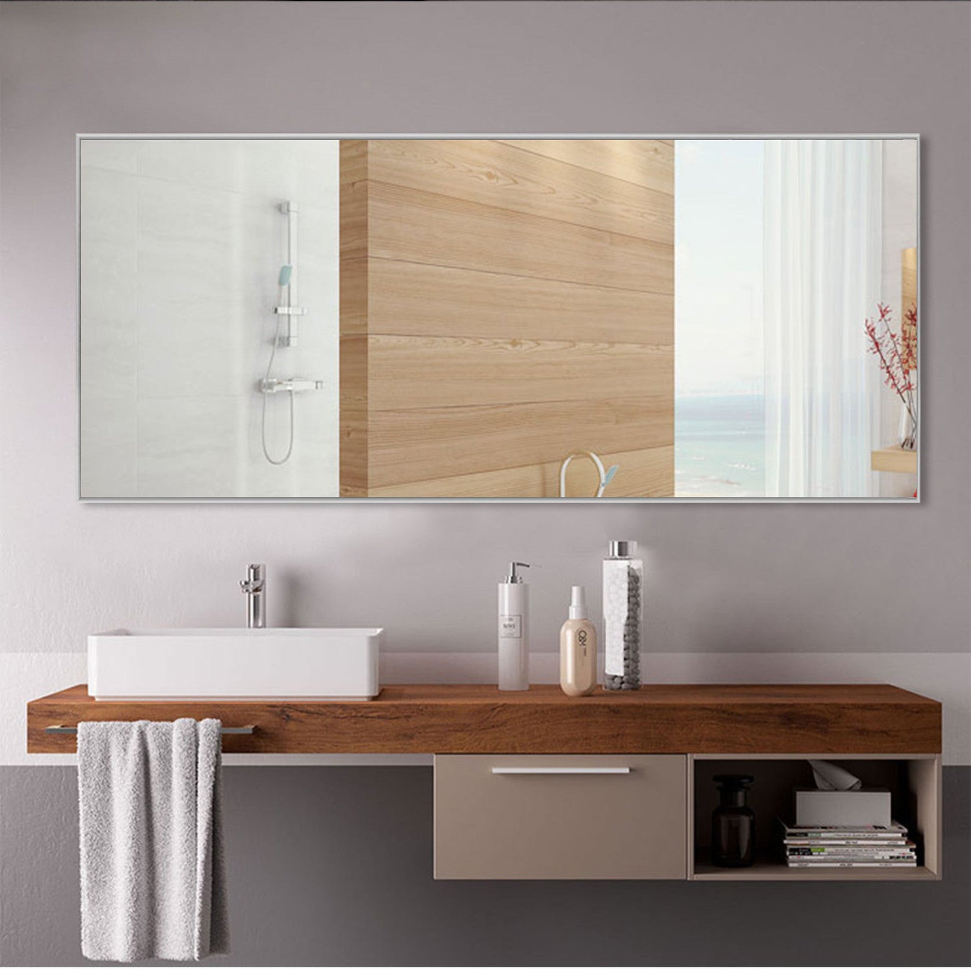 HomeRoots Silver Framed Wall Mirror