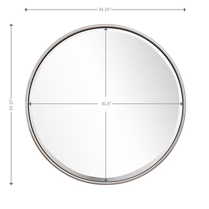 HomeRoots Silver Full Moon Wall Mirror