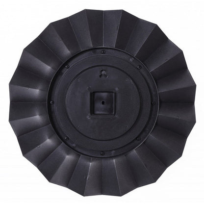 HomeRoots Silver Glass Round Ruffle Mirror