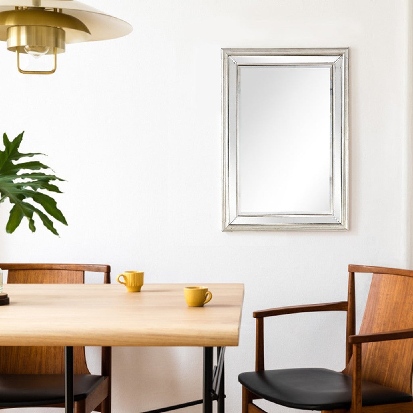 HomeRoots Silver Leaf Antiqued Mirror