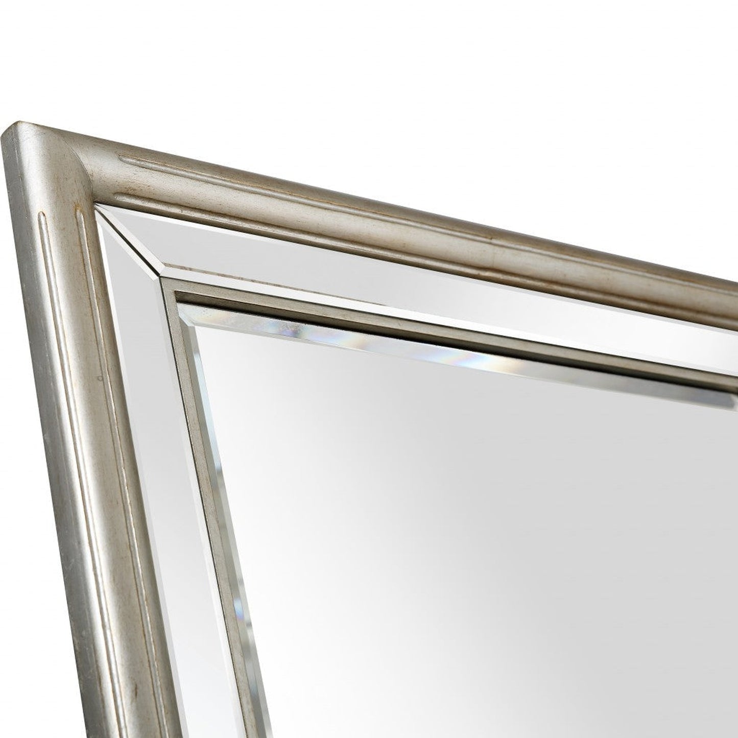 HomeRoots Silver Leaf Antiqued Mirror