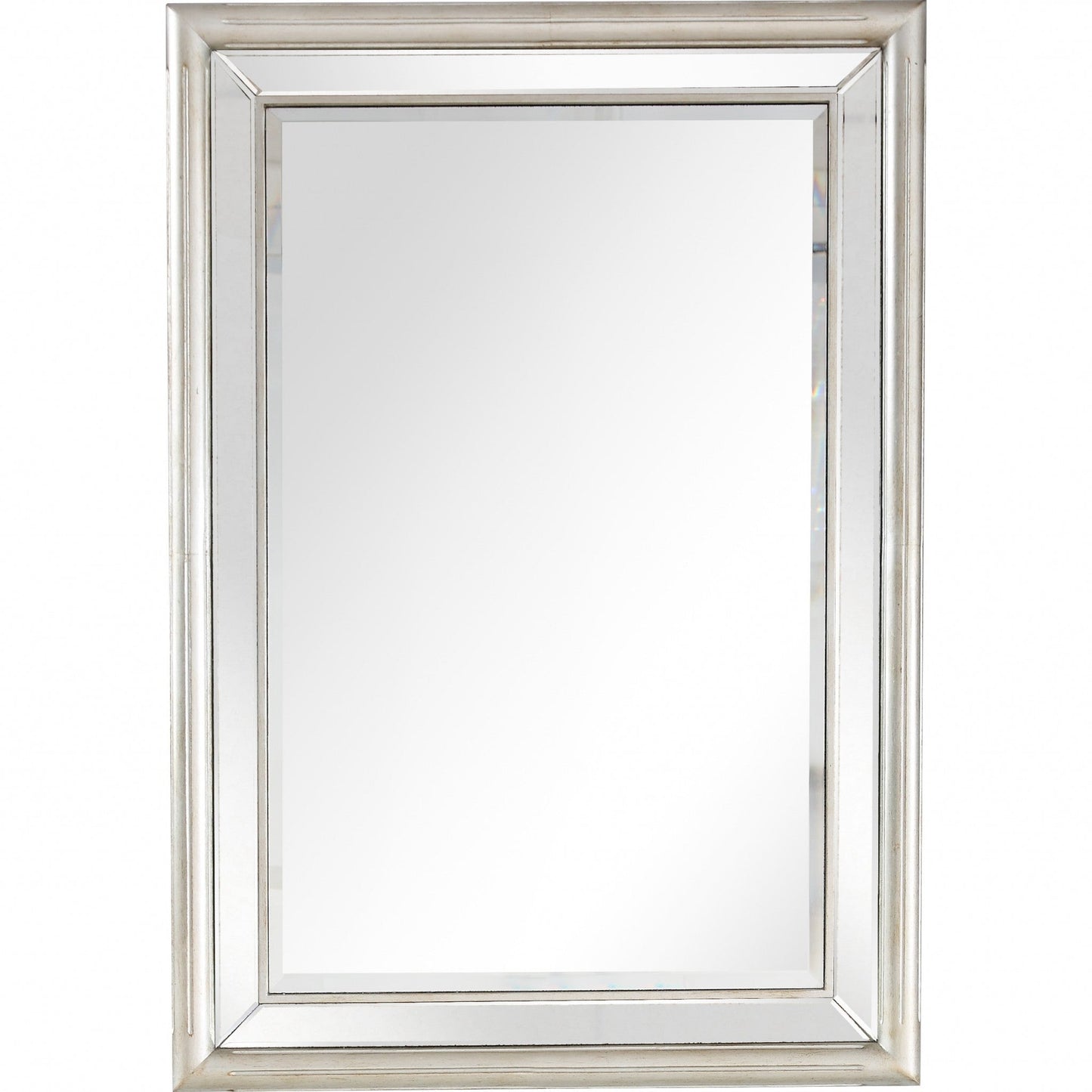 HomeRoots Silver Leaf Antiqued Mirror
