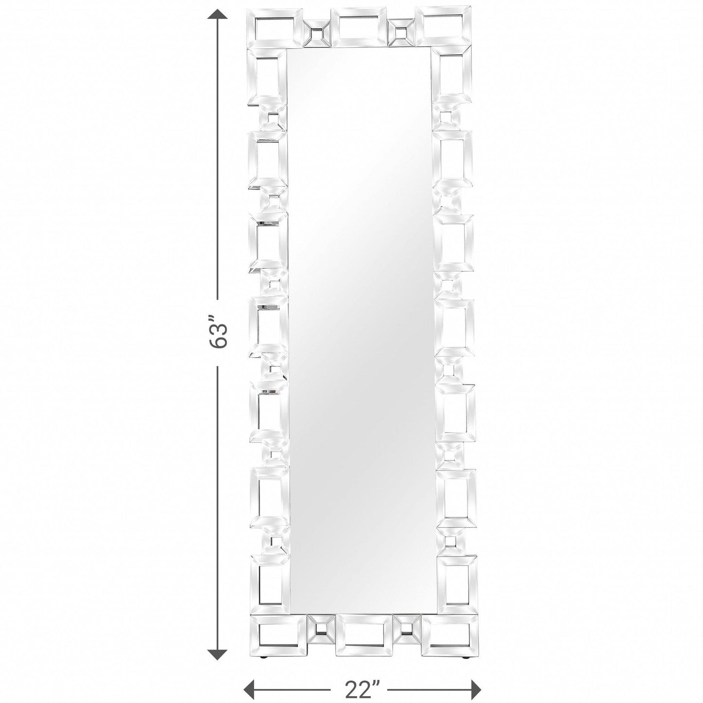 HomeRoots Silver Linked Full Length Mirror