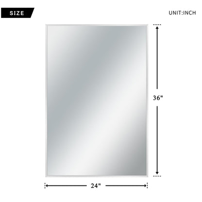 HomeRoots Silver Rectangular Wall Mirror