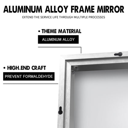 HomeRoots Silver Rectangular Wall Mirror