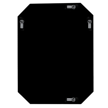 HomeRoots Silver Round Mirror with Black Corners