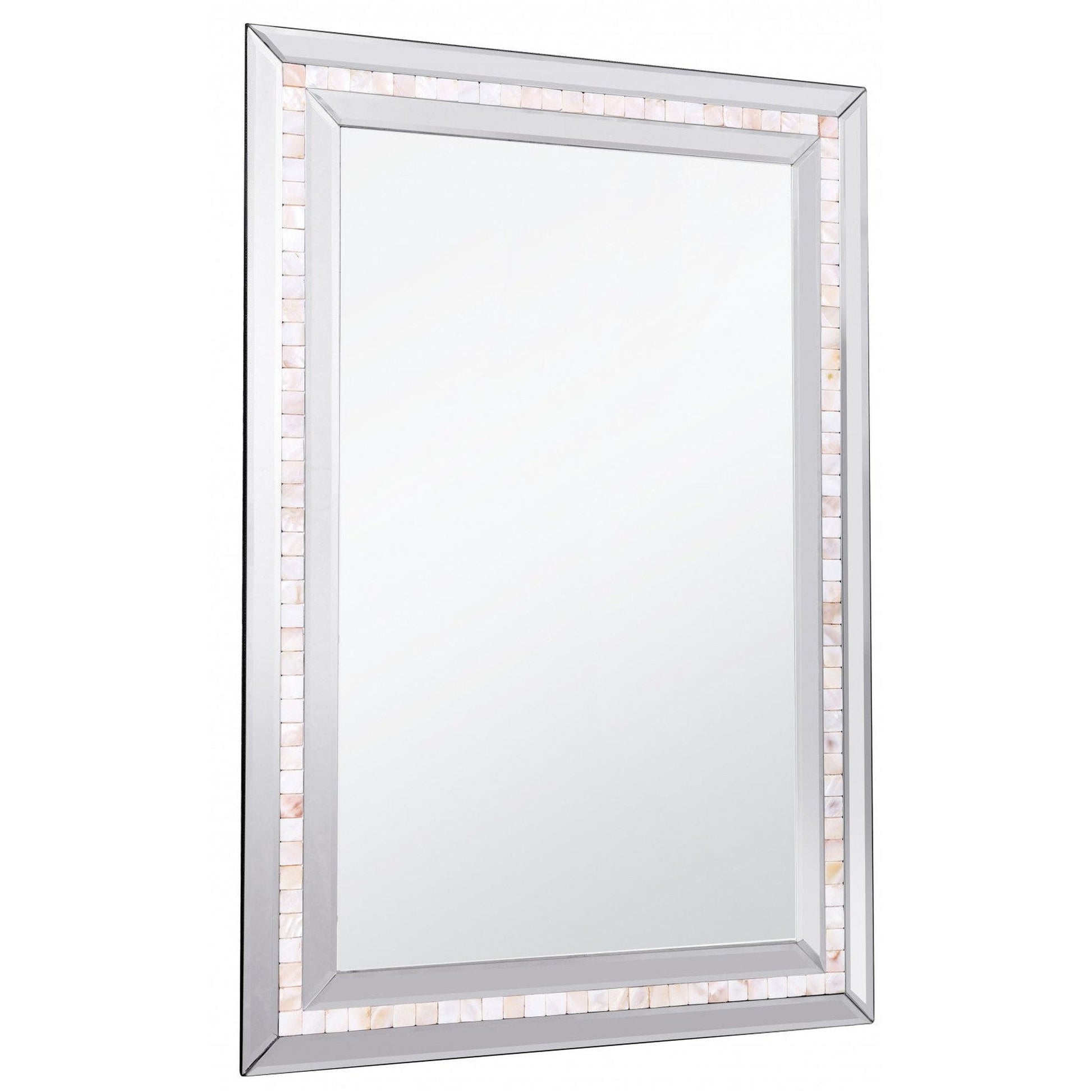 HomeRoots Silver Tiled Border Wall Mirror