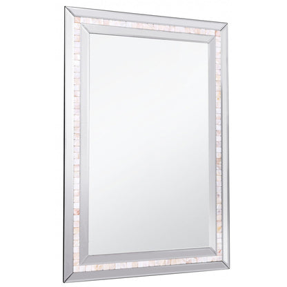 HomeRoots Silver Tiled Border Wall Mirror