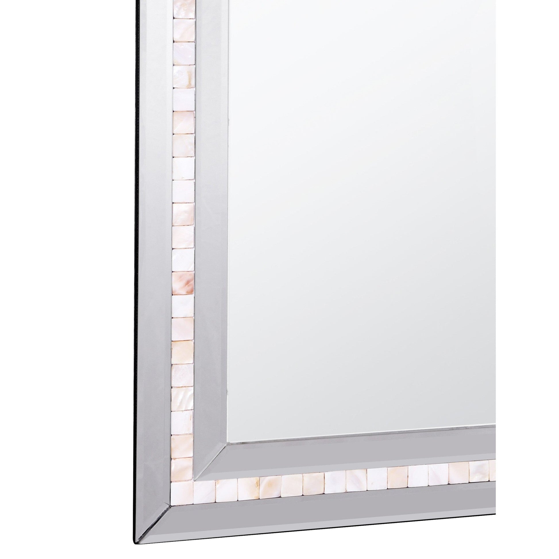 HomeRoots Silver Tiled Border Wall Mirror