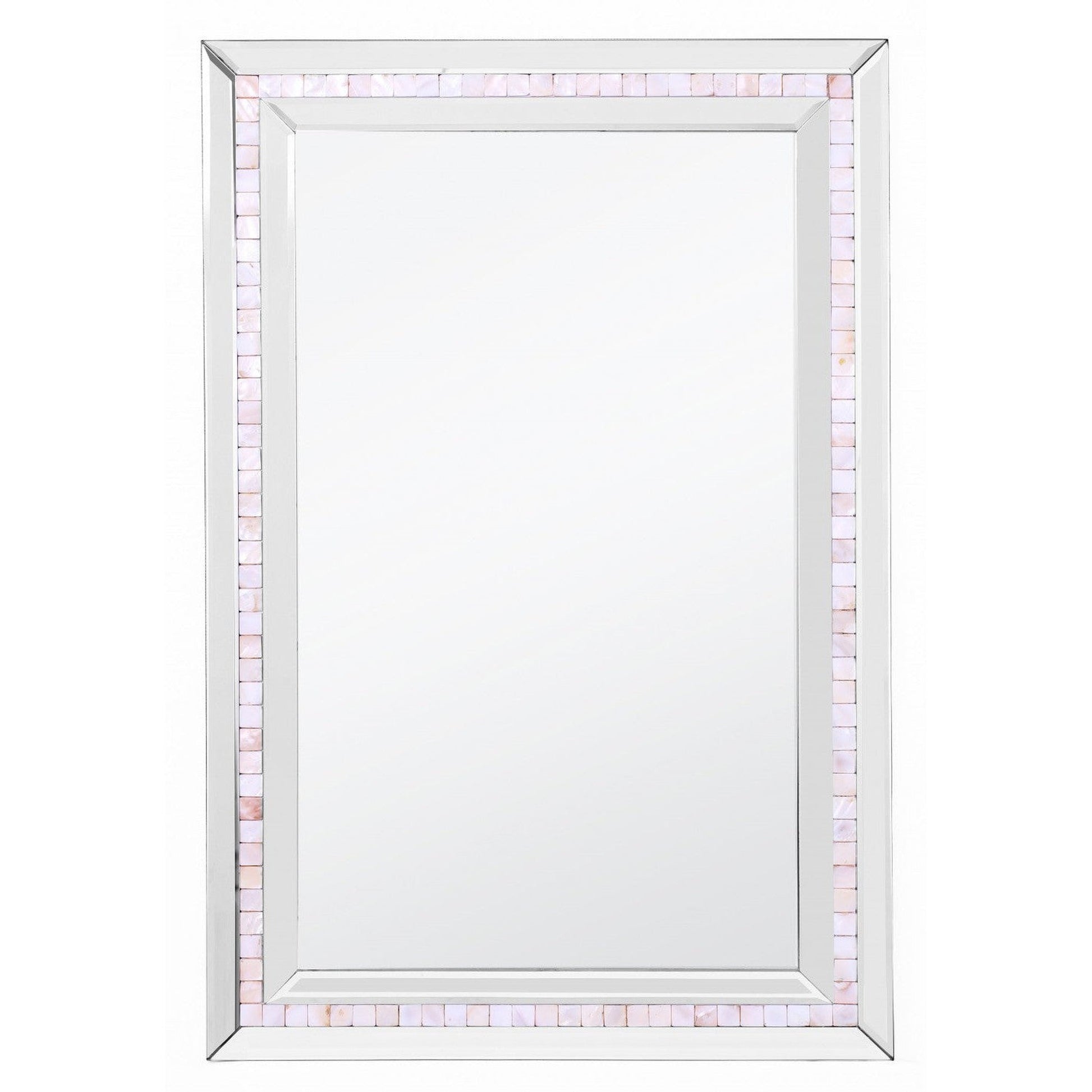 HomeRoots Silver Tiled Border Wall Mirror