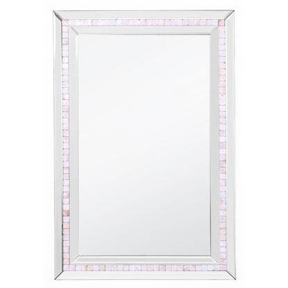 HomeRoots Silver Tiled Border Wall Mirror