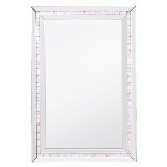 HomeRoots Silver Tiled Border Wall Mirror