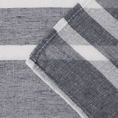 HomeRoots Silvery Gray And White Striped Shower Curtain