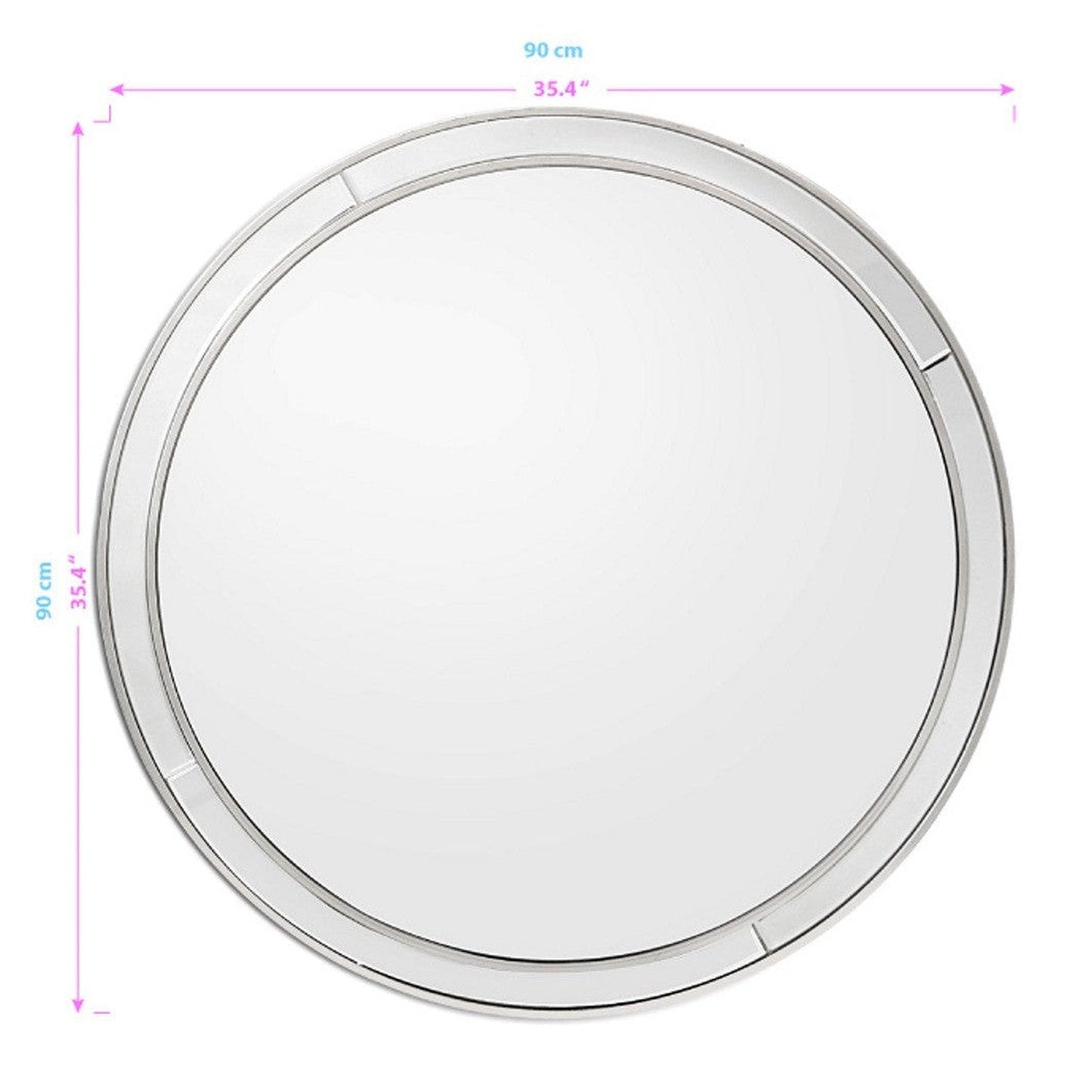 HomeRoots Simply Lined Silver Mirror