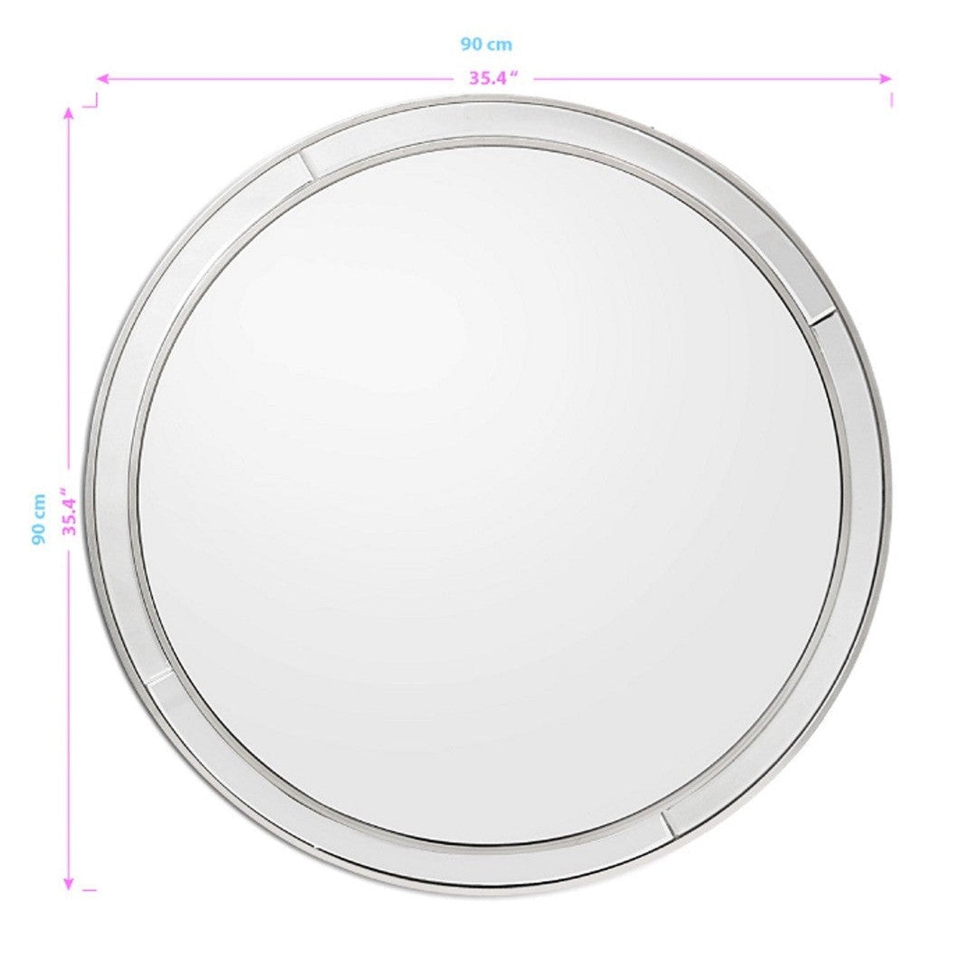 HomeRoots Simply Lined Silver Mirror