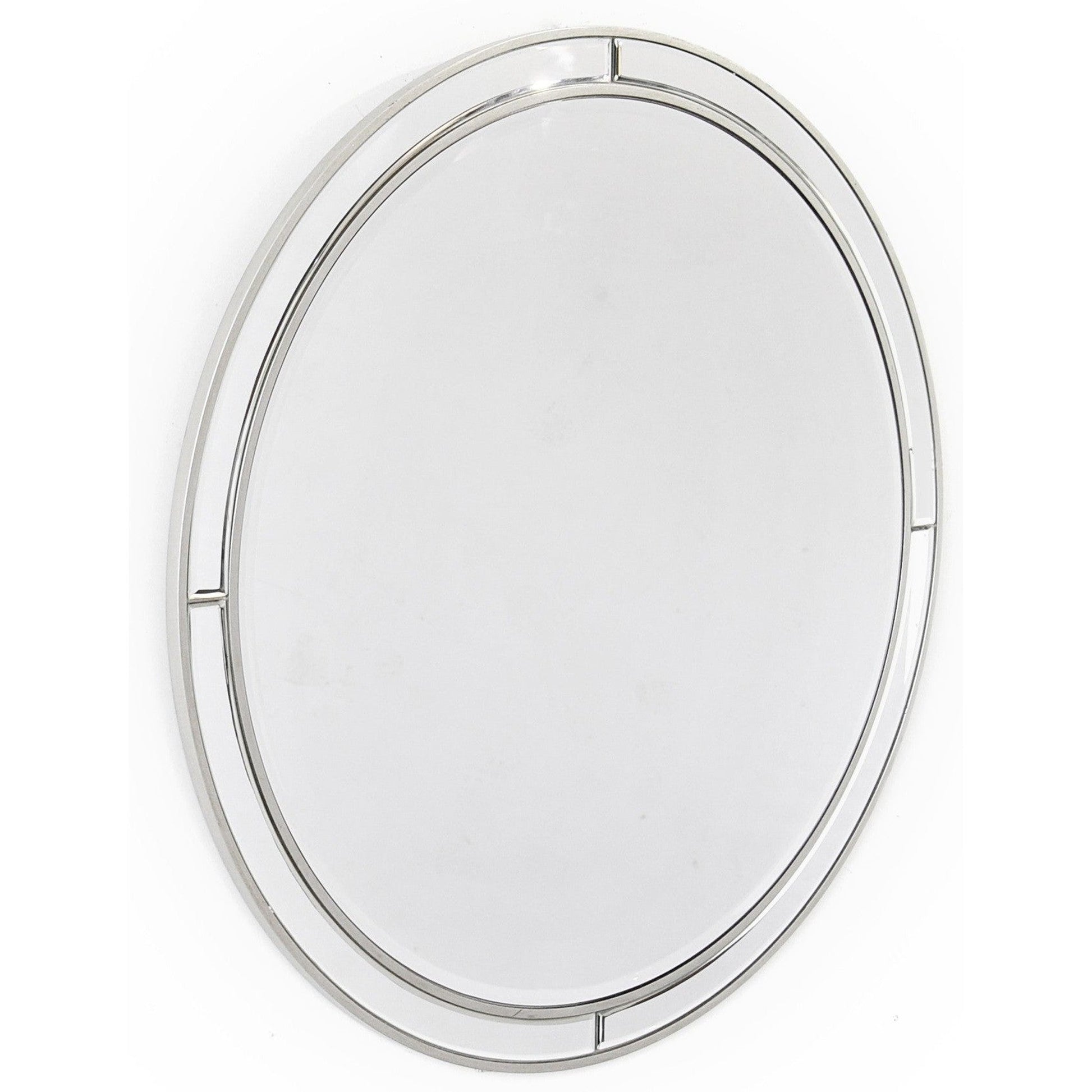 HomeRoots Simply Lined Silver Mirror