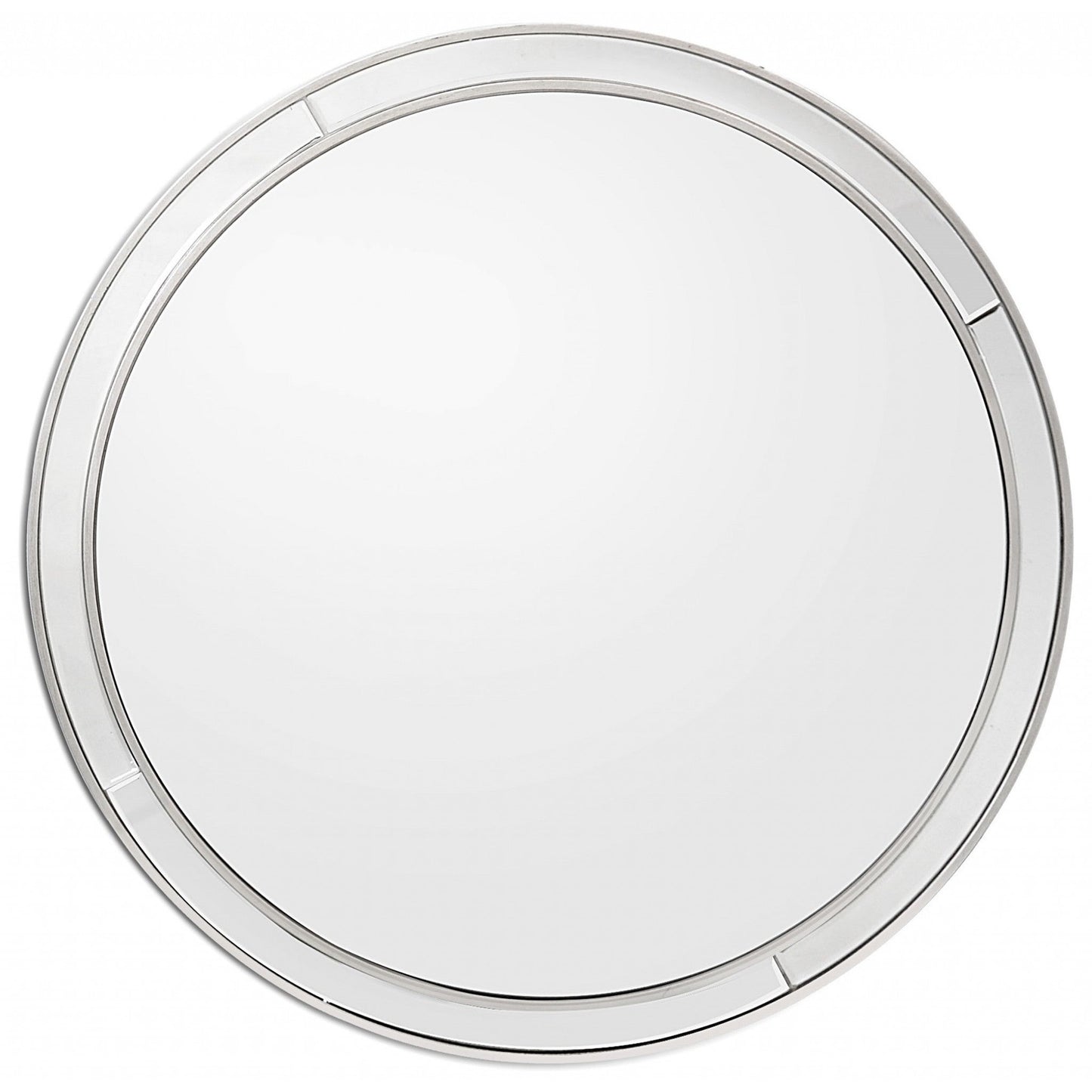HomeRoots Simply Lined Silver Mirror