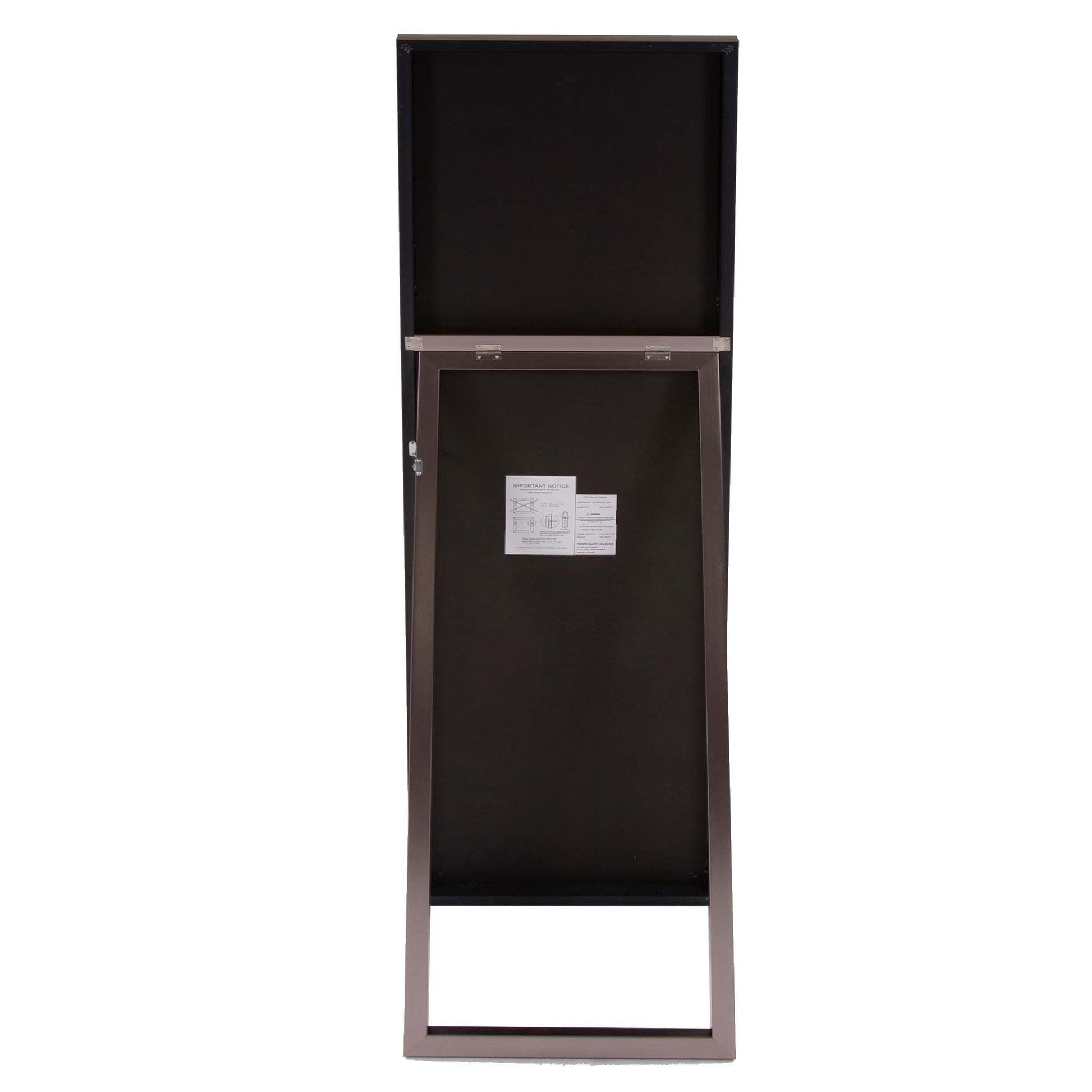 HomeRoots Sleek Brushed Brass Rectangular Full Length Standing Mirror