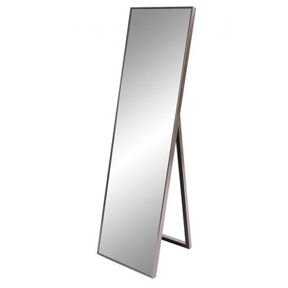 HomeRoots Sleek Brushed Brass Rectangular Full Length Standing Mirror
