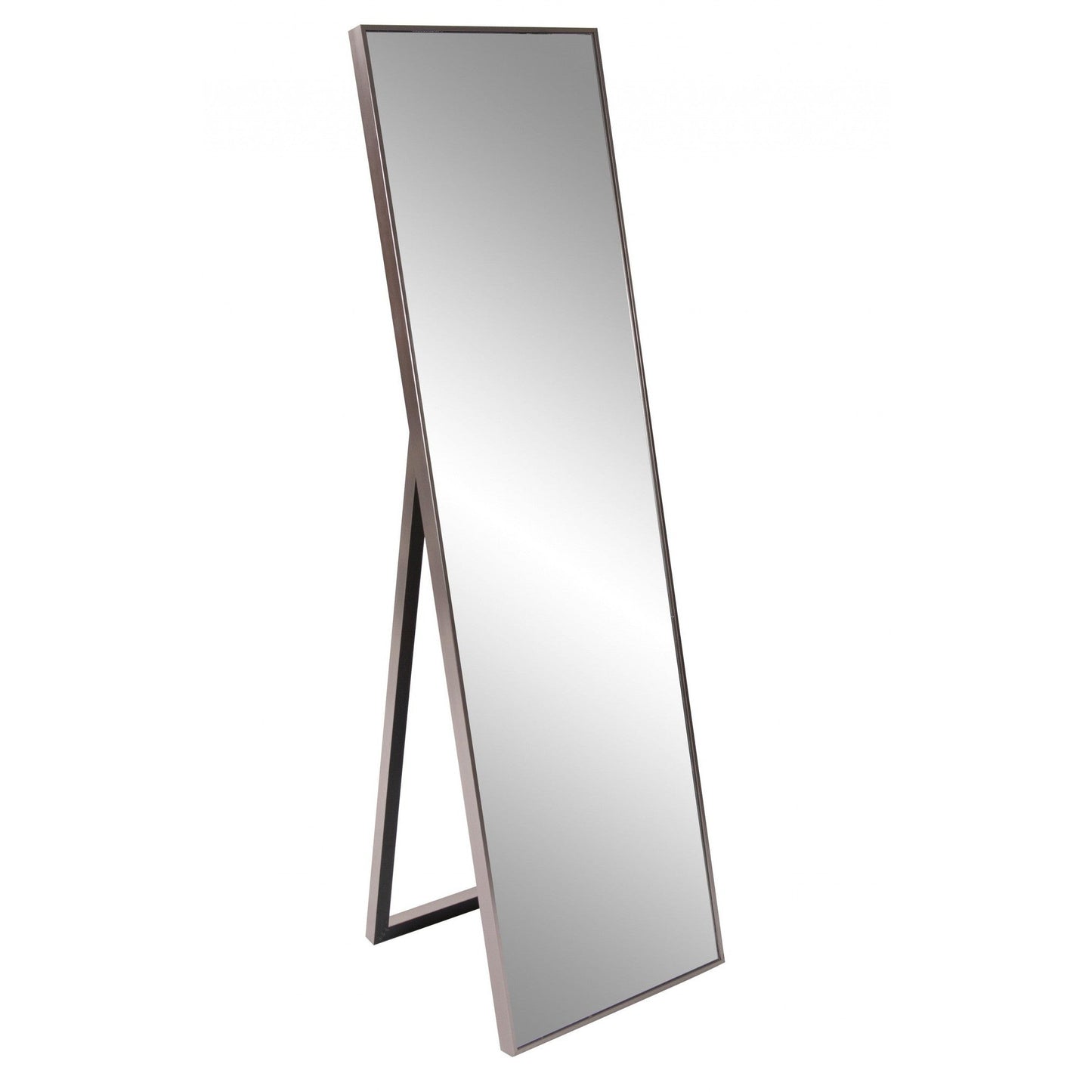 HomeRoots Sleek Brushed Brass Rectangular Full Length Standing Mirror
