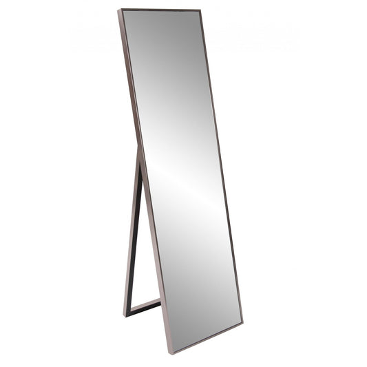 HomeRoots Sleek Brushed Brass Rectangular Full Length Standing Mirror