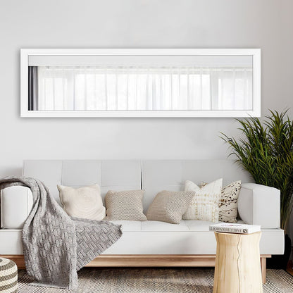 HomeRoots Sleek White Rectangular Mirror