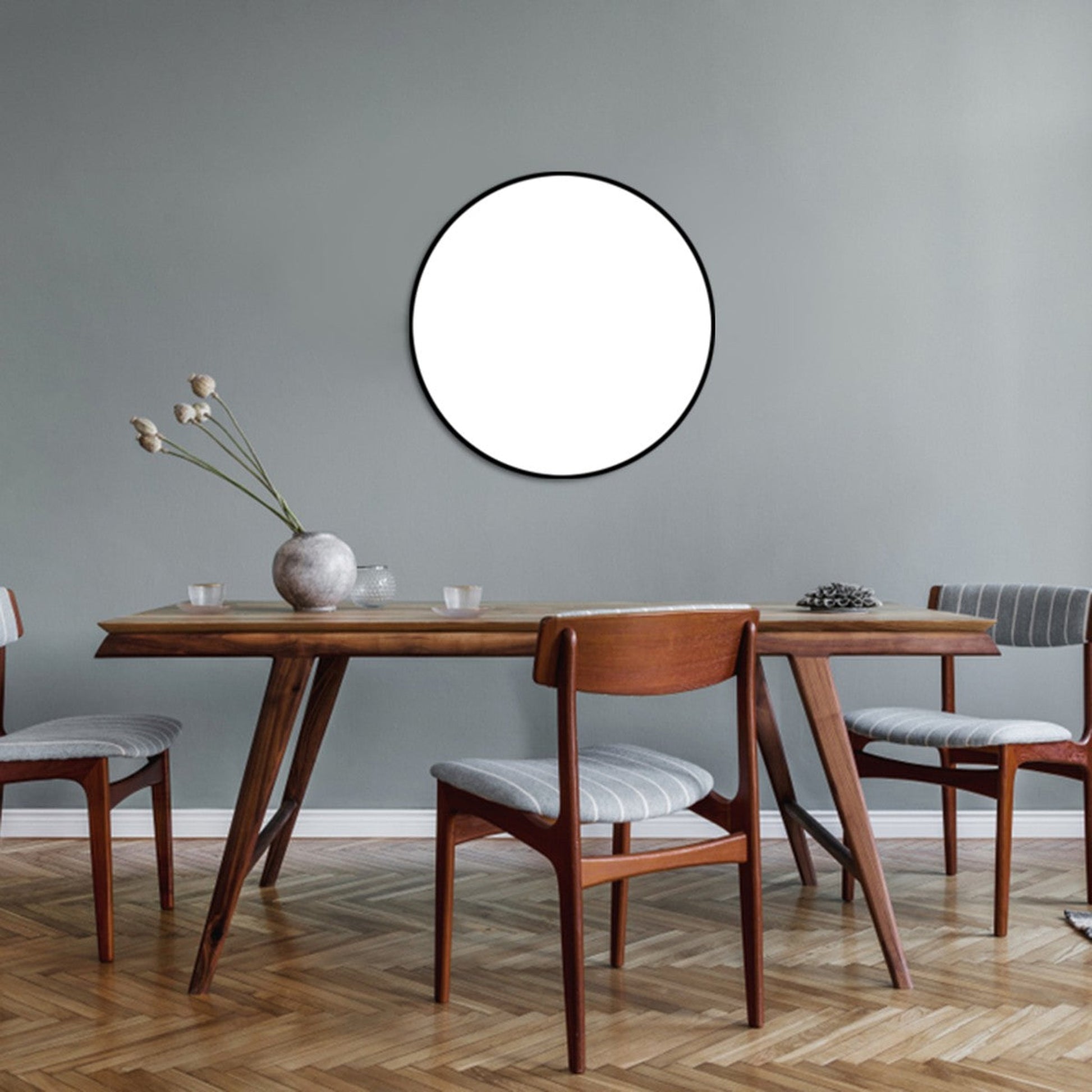 HomeRoots Smokey Grey Wall Mirror