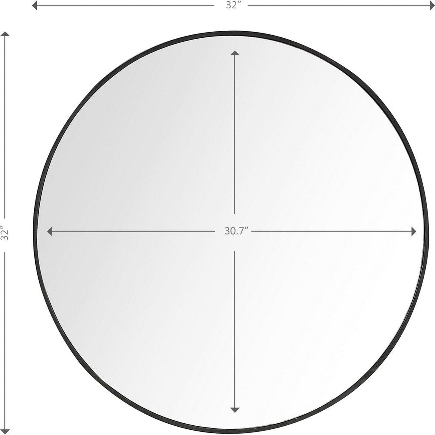 HomeRoots Smokey Grey Wall Mirror