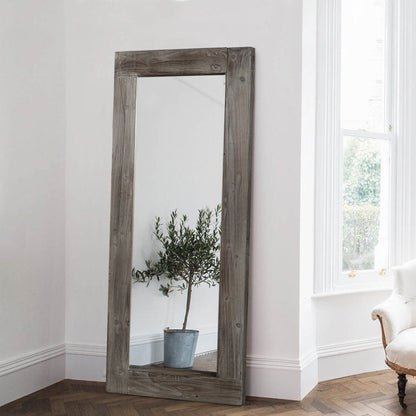 HomeRoots Solid Dark Brown Wooden Mirror