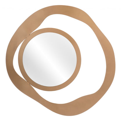HomeRoots Spiro Contemporary Gold Round Mirror