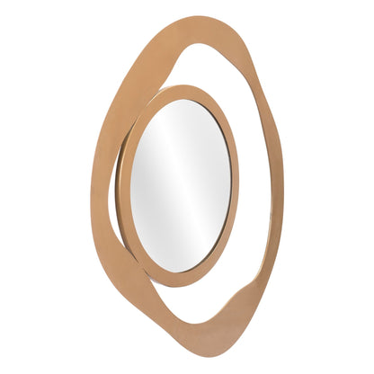 HomeRoots Spiro Contemporary Gold Round Mirror