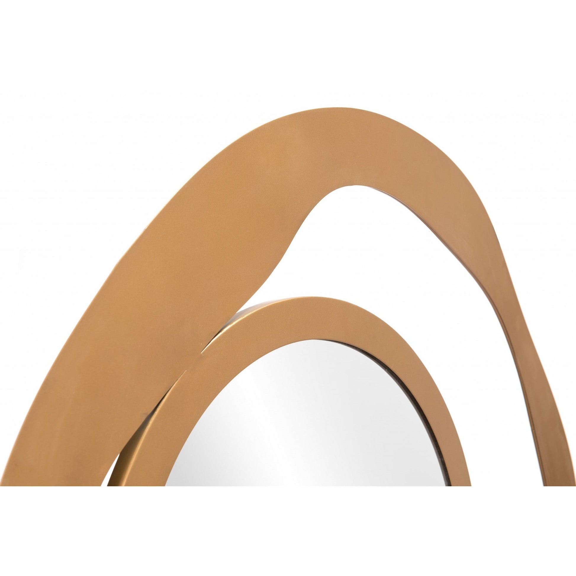 HomeRoots Spiro Contemporary Gold Round Mirror