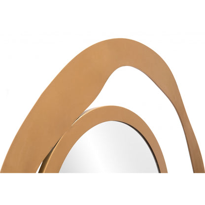 HomeRoots Spiro Contemporary Gold Round Mirror