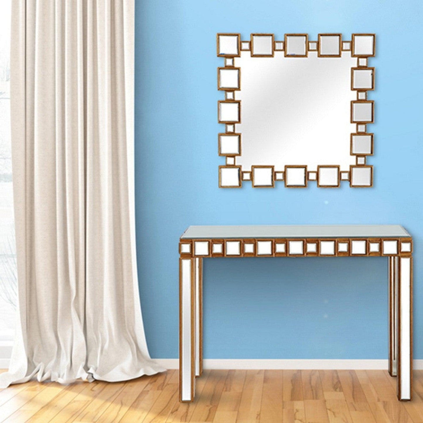 HomeRoots Sqaure Reflective Wall Mirror