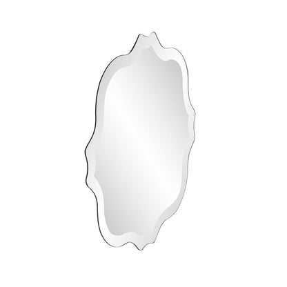 HomeRoots Square Frameless Mirror with Scallop Edges