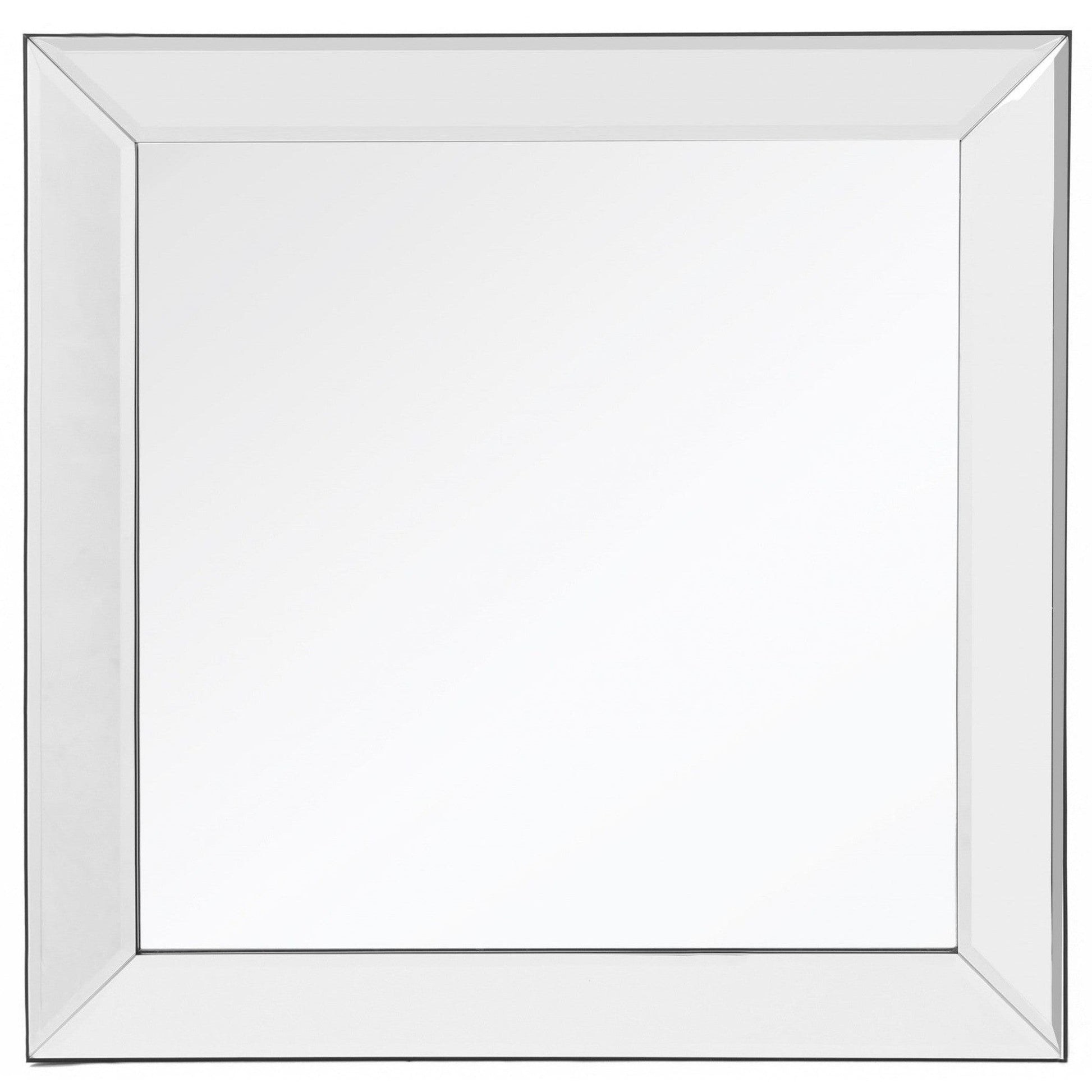 HomeRoots Square Wall Mounted Clear Mirror